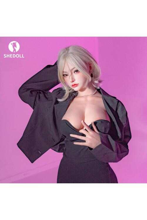 SHEDOLL 白露 168cm御姐支配者 D杯露肩黑裙-透光黑丝 可动口腔+加热夹吸体